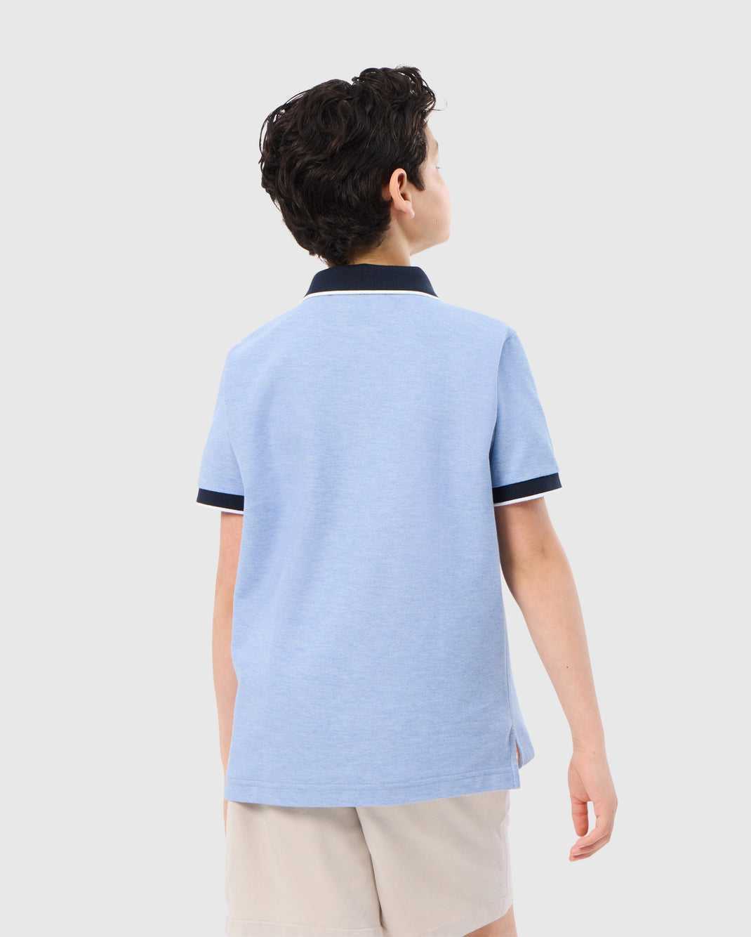 Polos Psycho Bunny Windcrest Pique Polo Shirt Bleu Enfant | JMD-16636972